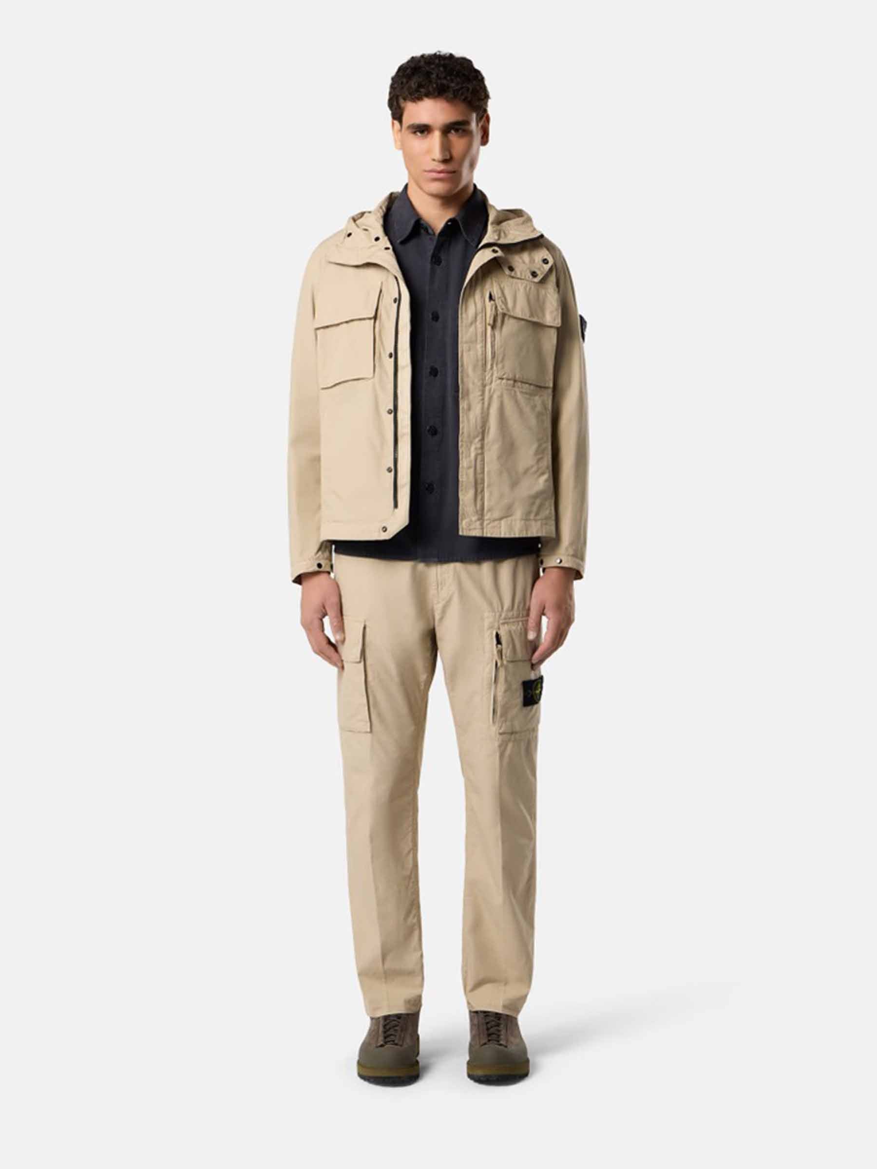 Outlet online Stone Island Hombre Pantalones Cargo Algodón color Camel sku 521-003386 02 - Foto 2