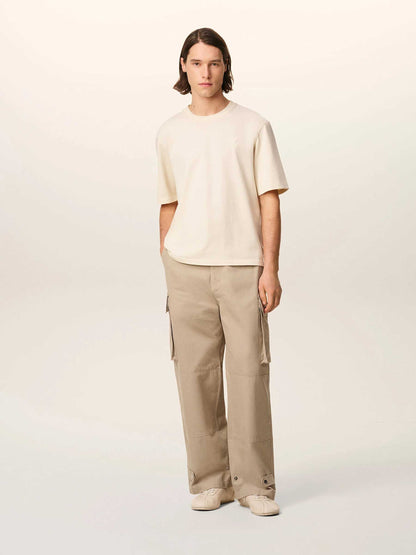Outlet online Ami Paris Hombre Pantalones Cargo Algodón color Beige sku 521-003413 01 - Foto 2