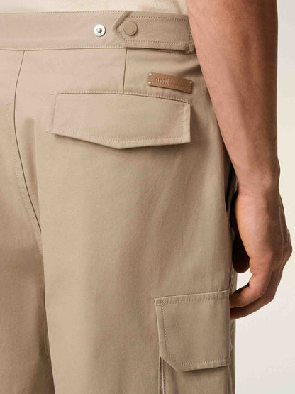 Outlet online Ami Paris Hombre Pantalones Cargo Algodón color Beige sku 521-003413 01 - Foto 5