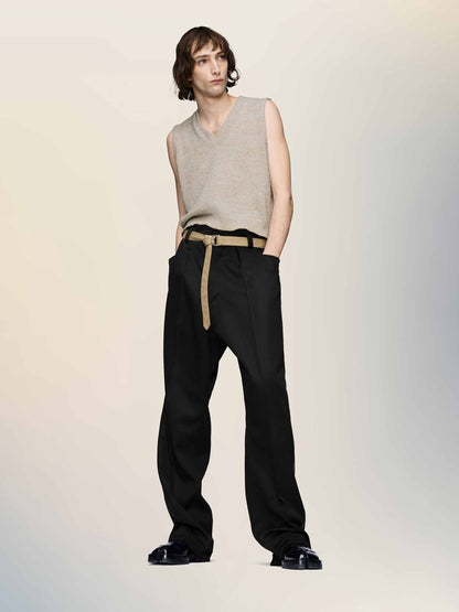 Outlet online Maison Margiela Hombre Pantalones de Vestir Lana color Negro sku 521-003438 01 - Foto 2