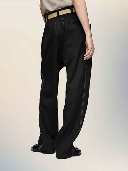 Outlet online Maison Margiela Hombre Pantalones de Vestir Lana color Negro sku 521-003438 01 - Foto 3