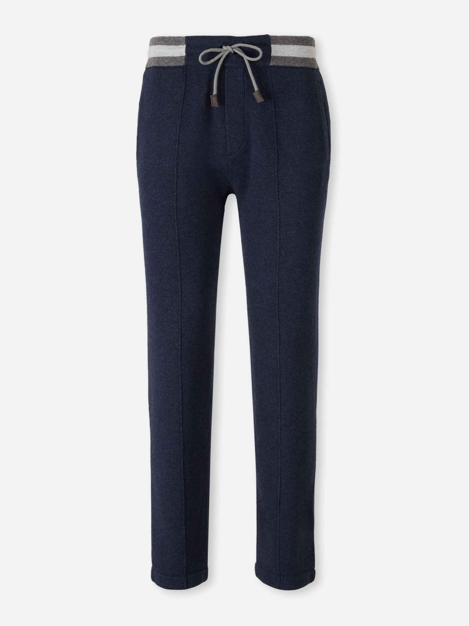 Outlet online Gran Sasso Hombre Joggers Punto Lana color Azul Marino sku 521-003493 02 - Foto 1