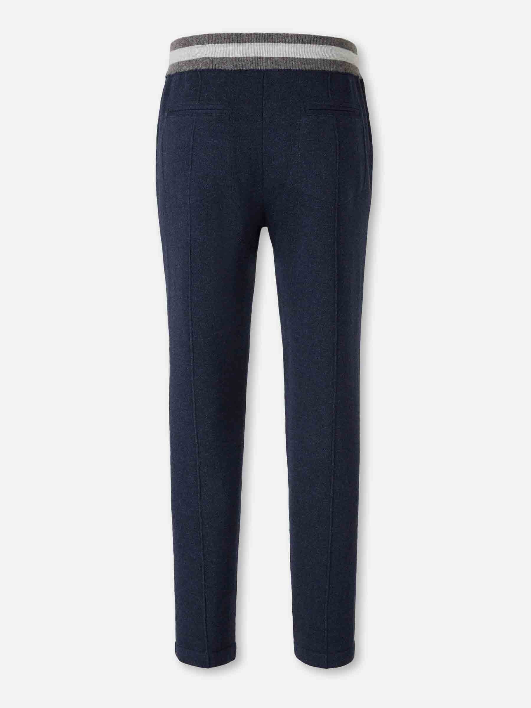 Outlet online Gran Sasso Hombre Joggers Punto Lana color Azul Marino sku 521-003493 02 - Foto 2