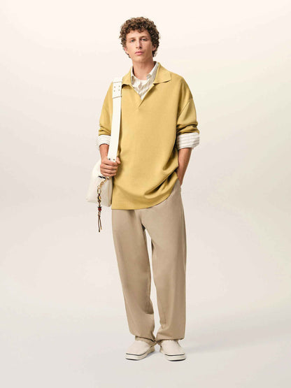 Ami Paris Hombre Barcelona Pantalones Anchos color Camel sku 521-003578 01 - Foto 2