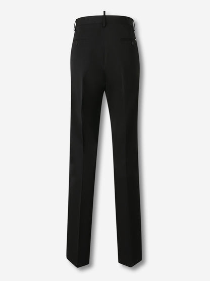 Outlet online Dsquared2 Hombre Pantalones Rectos Lana color Negro sku 521-003590 01 - Foto 2