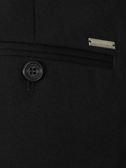 Outlet online Dsquared2 Hombre Pantalones Rectos Lana color Negro sku 521-003590 01 - Foto 3
