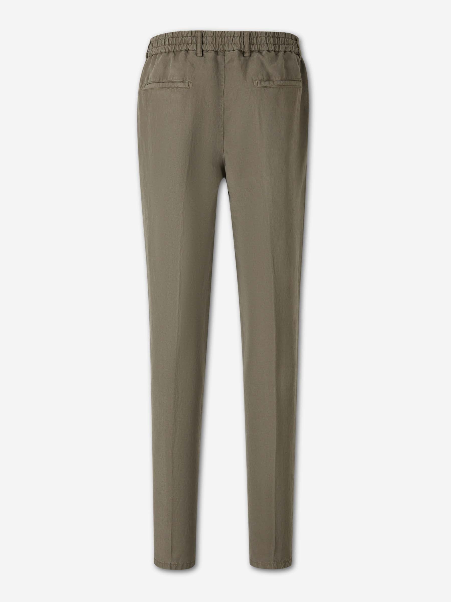 Santa Eulalia Hombre Barcelona Pantalones Rectos Pinzas color Verde Oscuro sku 521-003637 03 - Foto 2