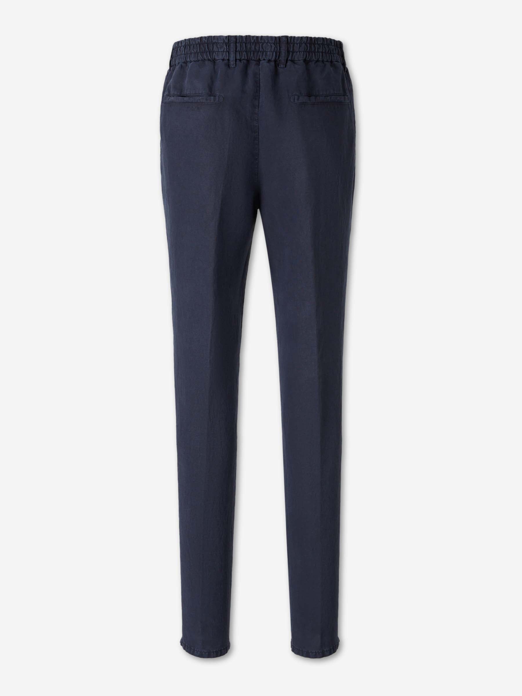 Santa Eulalia Hombre Barcelona Pantalones Rectos Pinzas color Azul Marino sku 521-003637 04 - Foto 2