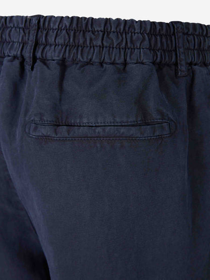 Santa Eulalia Hombre Barcelona Pantalones Rectos Pinzas color Azul Marino sku 521-003637 04 - Foto 4
