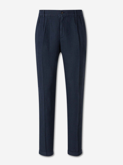 Santa Eulalia Hombre Barcelona Pantalones Rectos Lino color Azul Marino sku 521-003744 02 - Foto 1