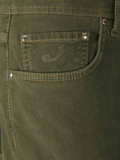 Outlet online Jacob Cohën Hombre Pantalones Bard Micro Pana color Verde Militar sku 522-002300 02 - Foto 7