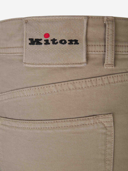 Outlet online Kiton Hombre Jeans Straight Algodón color Crema sku 522-002340 01 - Foto 4