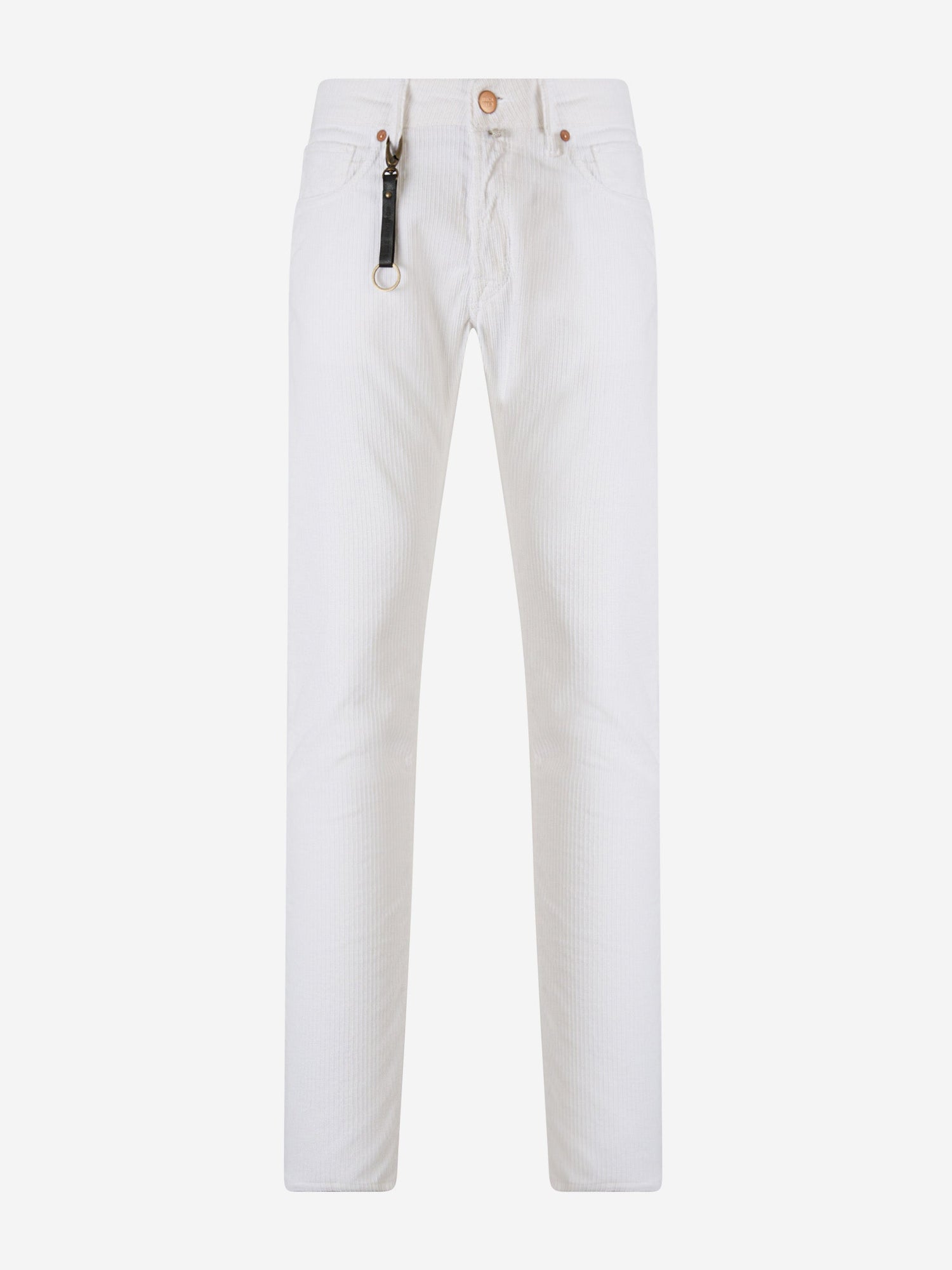 Outlet online Incotex Blue Division Hombre Pantalones Pana Slim Fit color Blanco sku 522-002427 01 - Foto 1