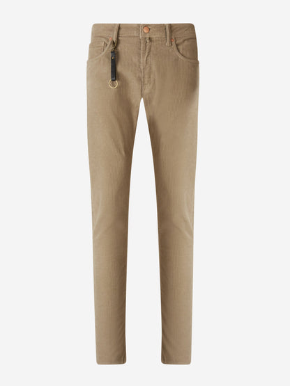 Outlet online Incotex Blue Division Hombre Pantalones Pana Slim Fit color Blanco sku 522-002427 01 - Foto 8