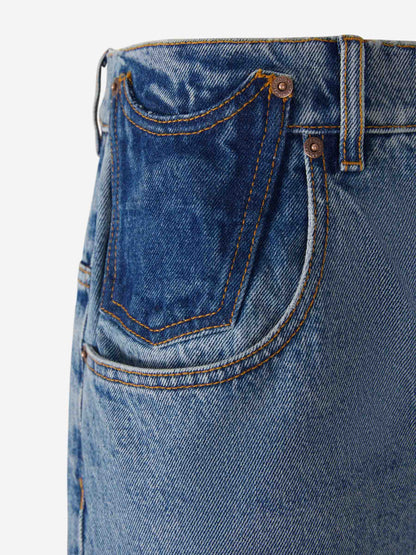 Outlet online Balmain Hombre Jeans Wide Leg Algodón color Azul Denim sku 522-002457 01 - Foto 4