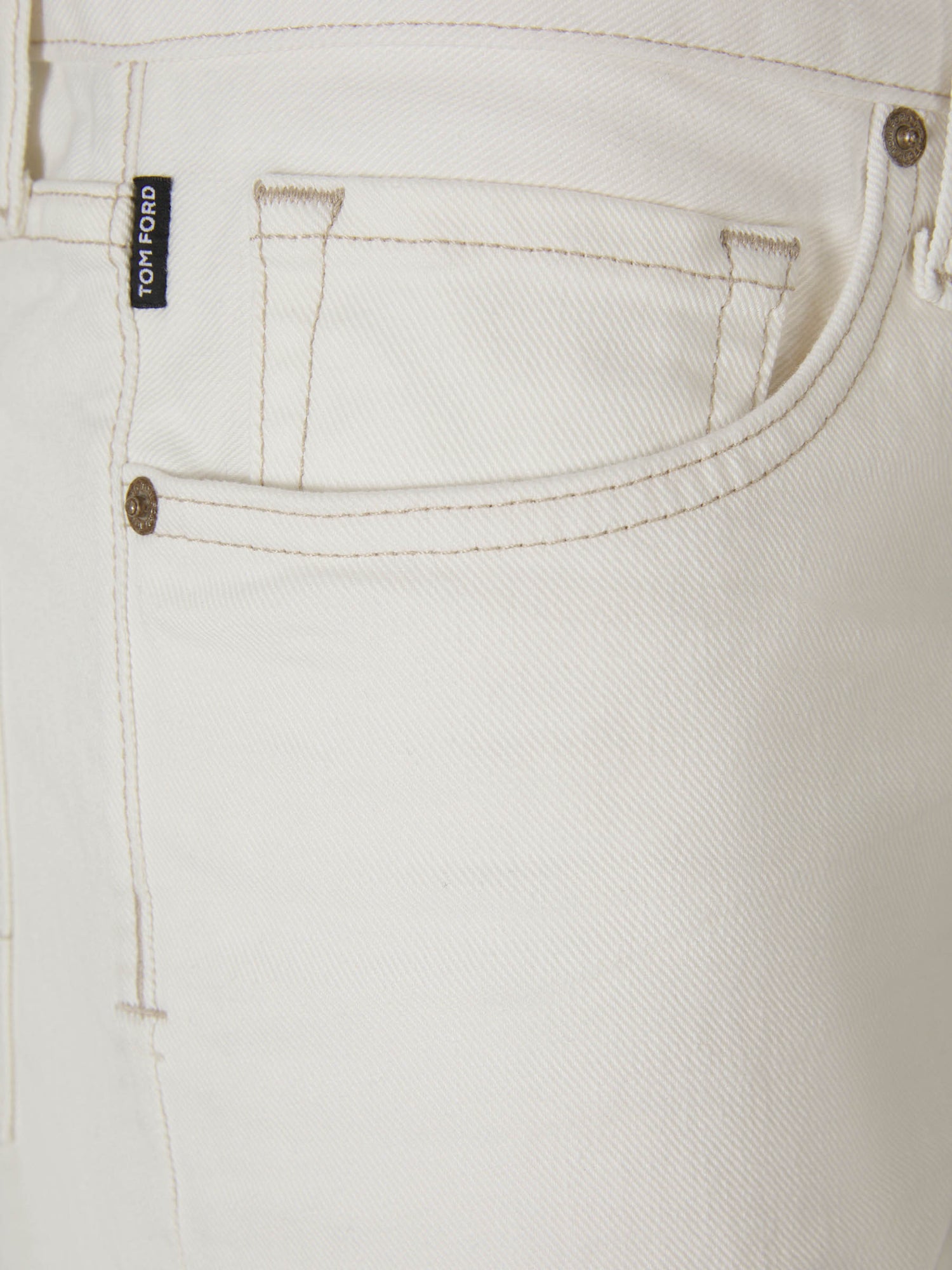 Outlet online Tom Ford Hombre Jeans Slim Fit Algodón color Marfil sku 522-002469 01 - Foto 3