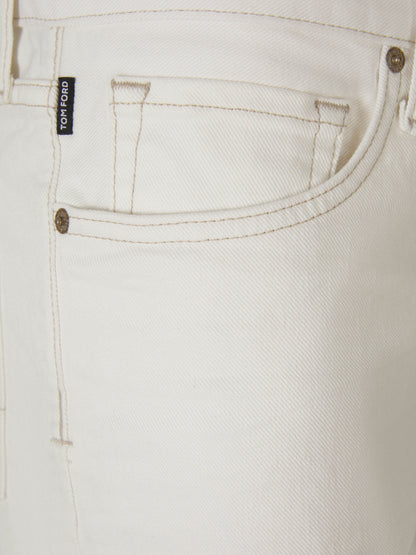 Outlet online Tom Ford Hombre Jeans Slim Fit Algodón color Marfil sku 522-002469 01 - Foto 3