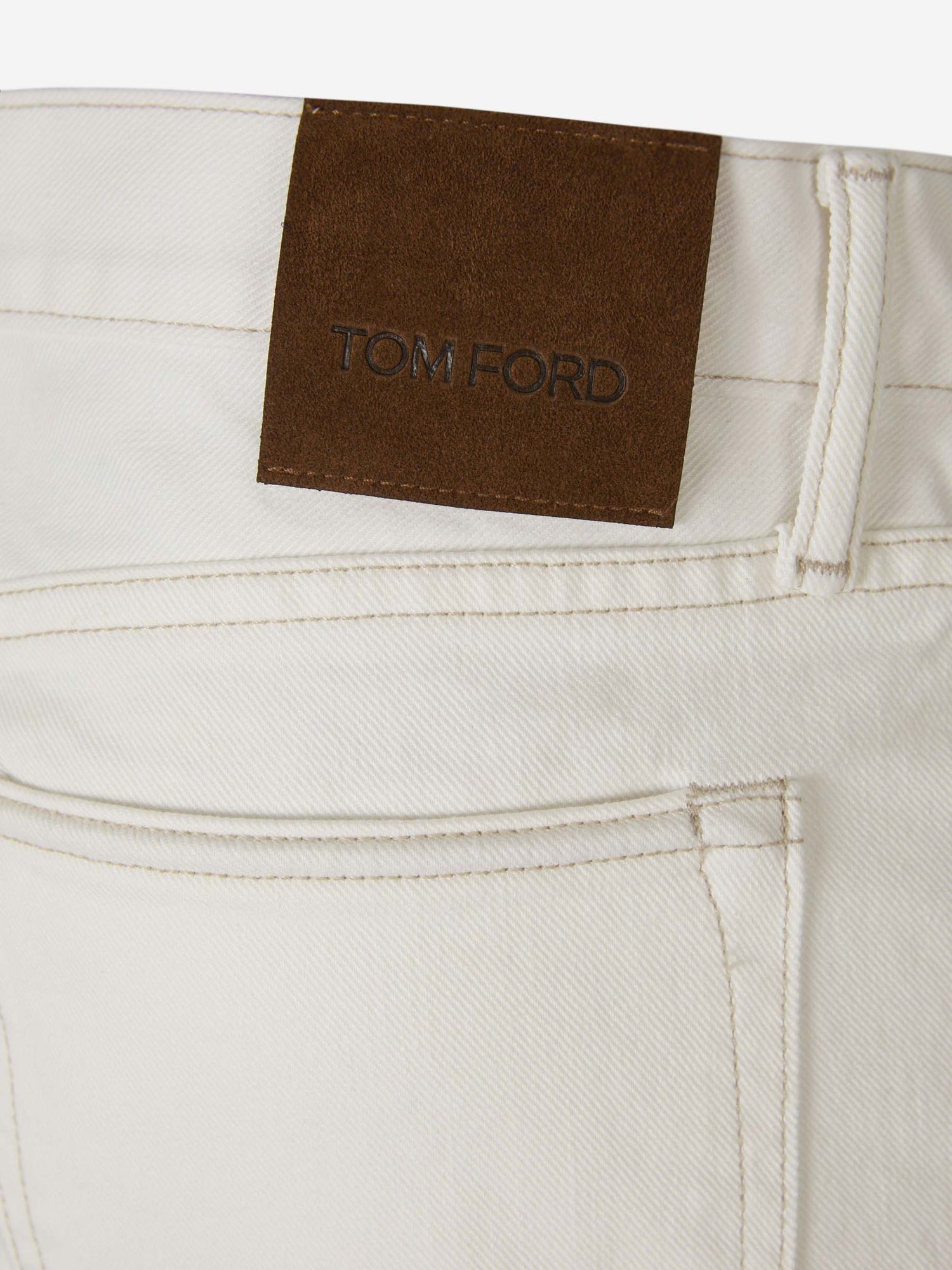 Outlet online Tom Ford Hombre Jeans Slim Fit Algodón color Marfil sku 522-002469 01 - Foto 5