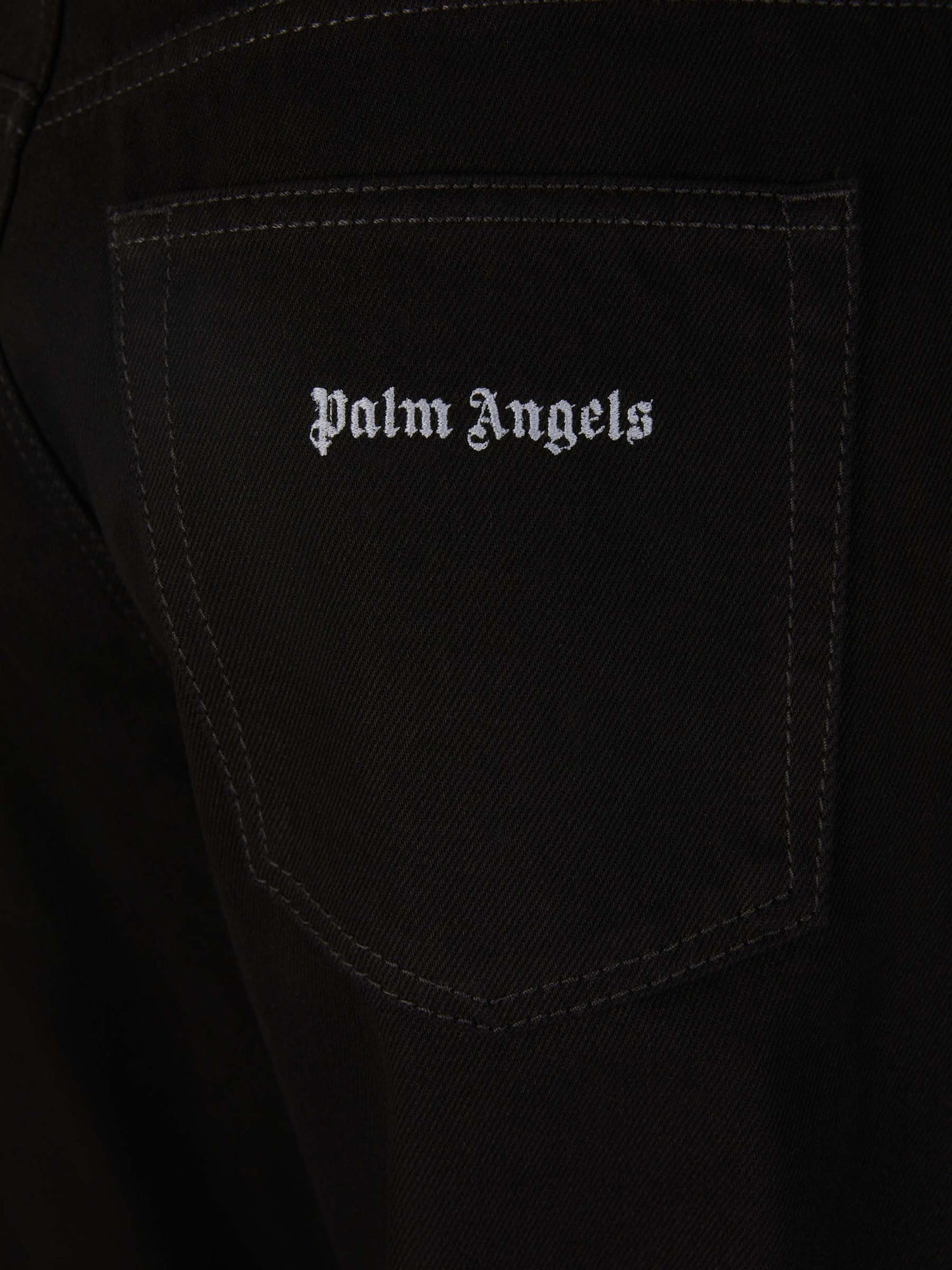 Outlet online Palm Angels Hombre Jeans Logo Bordado color Negro sku 522-002474 01 - Foto 4