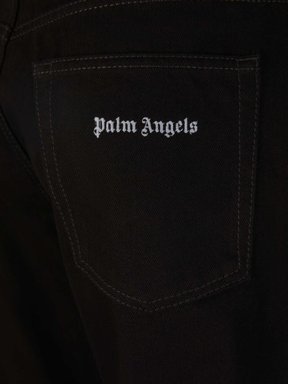 Outlet online Palm Angels Hombre Jeans Logo Bordado color Negro sku 522-002474 01 - Foto 4