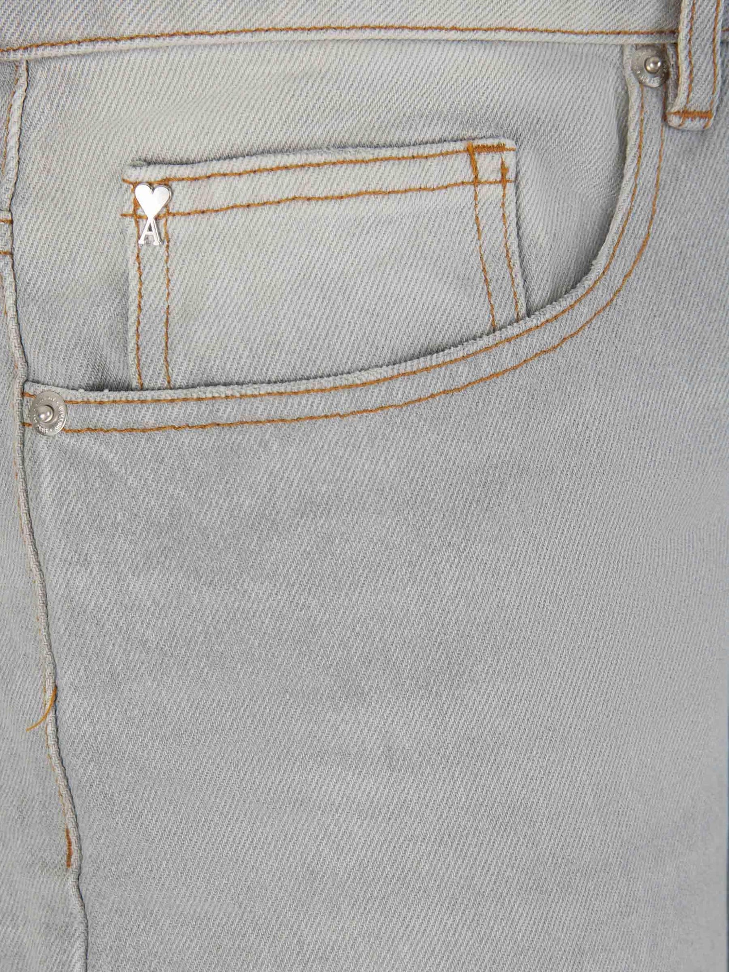 Ami Paris Jeans Algodón color Gris Claro sku 522-002483 01 - Foto 4