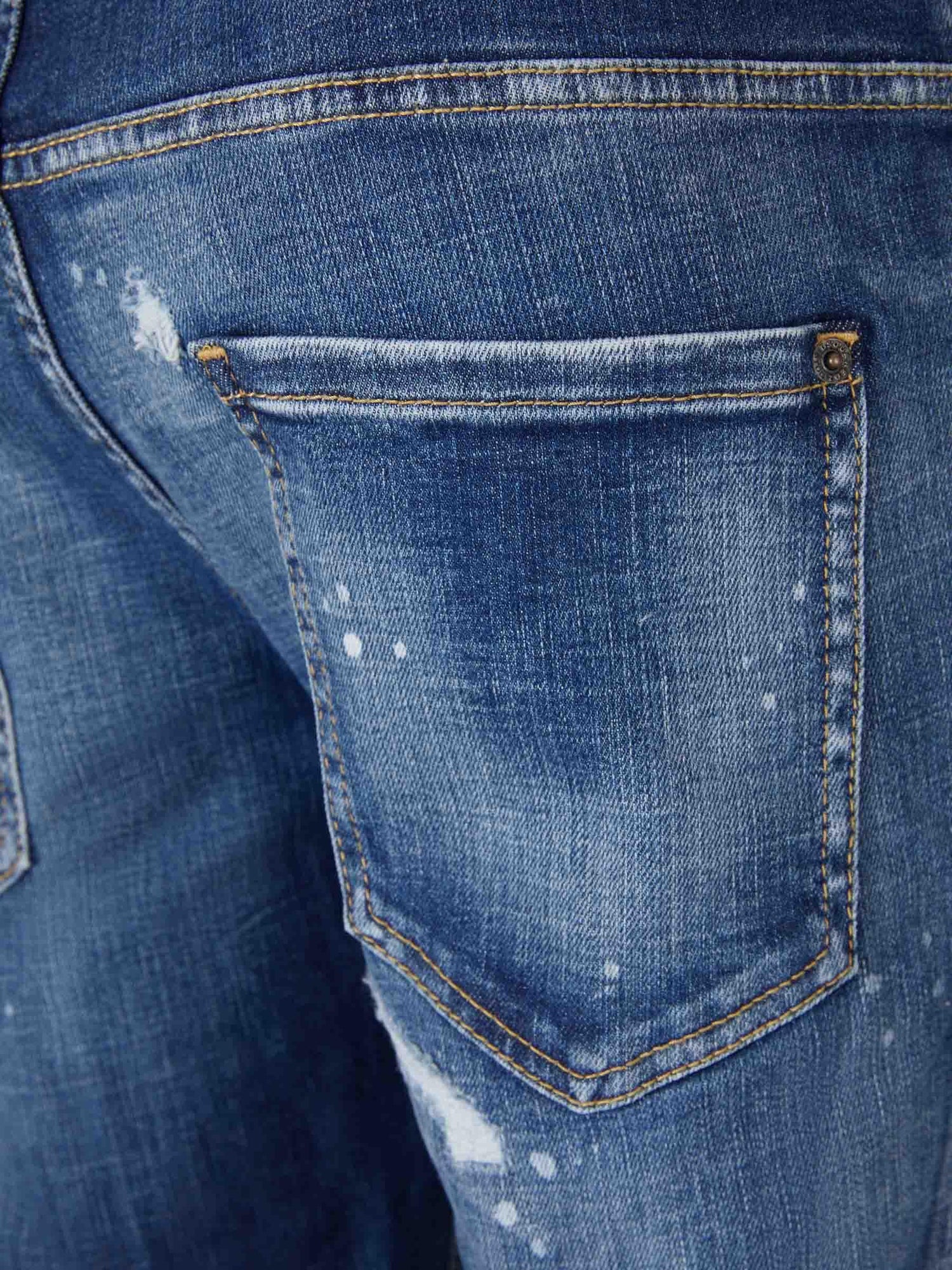 Outlet online Dsquared2 Hombre Jeans Super Twinky color Azul Denim sku 522-002497 01 - Foto 5