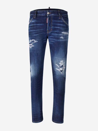 Outlet online Dsquared2 Hombre Jeans Slim Sexy Twist color Azul Denim sku 522-002498 01 - Foto 1