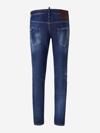 Outlet online Dsquared2 Hombre Jeans Slim Sexy Twist color Azul Denim sku 522-002498 01 - Foto 2