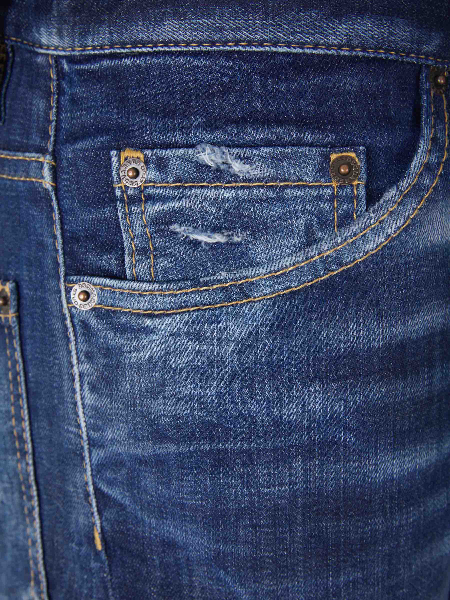 Outlet online Dsquared2 Hombre Jeans Slim Sexy Twist color Azul Denim sku 522-002498 01 - Foto 3