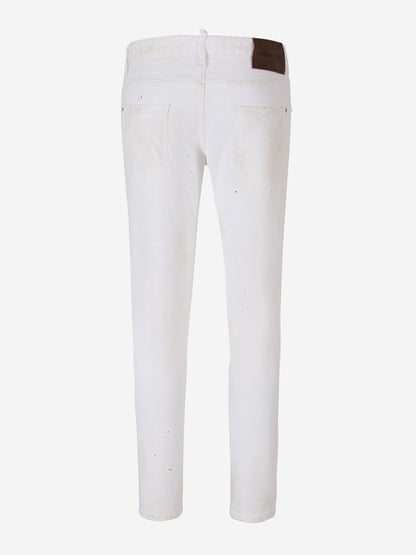 Outlet online Dsquared2 Hombre Jeans Slim Skater color Blanco sku 522-002501 01 - Foto 2
