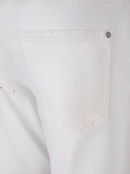 Outlet online Dsquared2 Hombre Jeans Slim Skater color Blanco sku 522-002501 01 - Foto 4