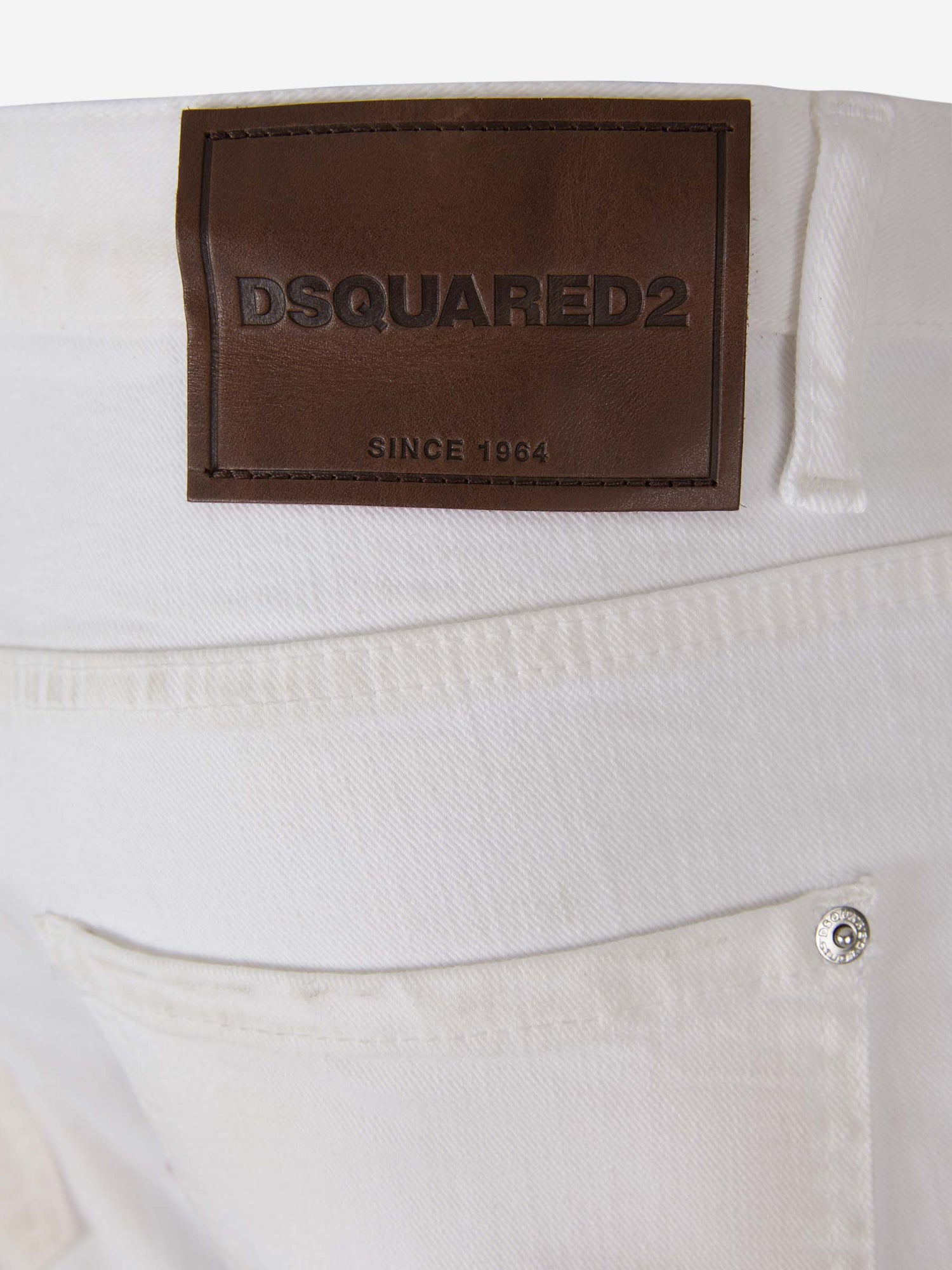 Outlet online Dsquared2 Hombre Jeans Slim Skater color Blanco sku 522-002501 01 - Foto 5