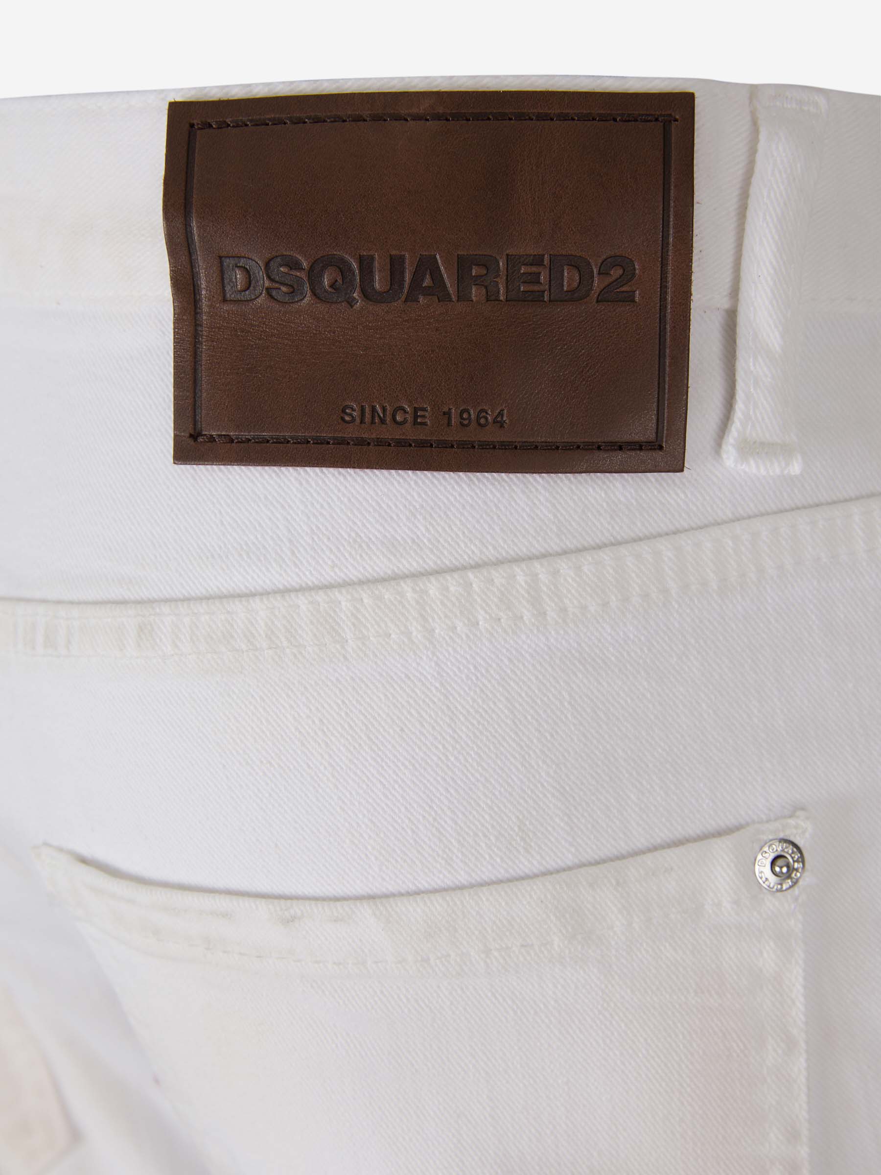 Outlet online Dsquared2 Hombre Jeans Slim Skater color Blanco sku 522-002501 01 - Foto 5
