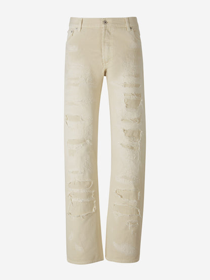 Outlet online Heron Preston Hombre Jeans Straight Distressed color Marfil sku 522-002537 01 - Foto 1