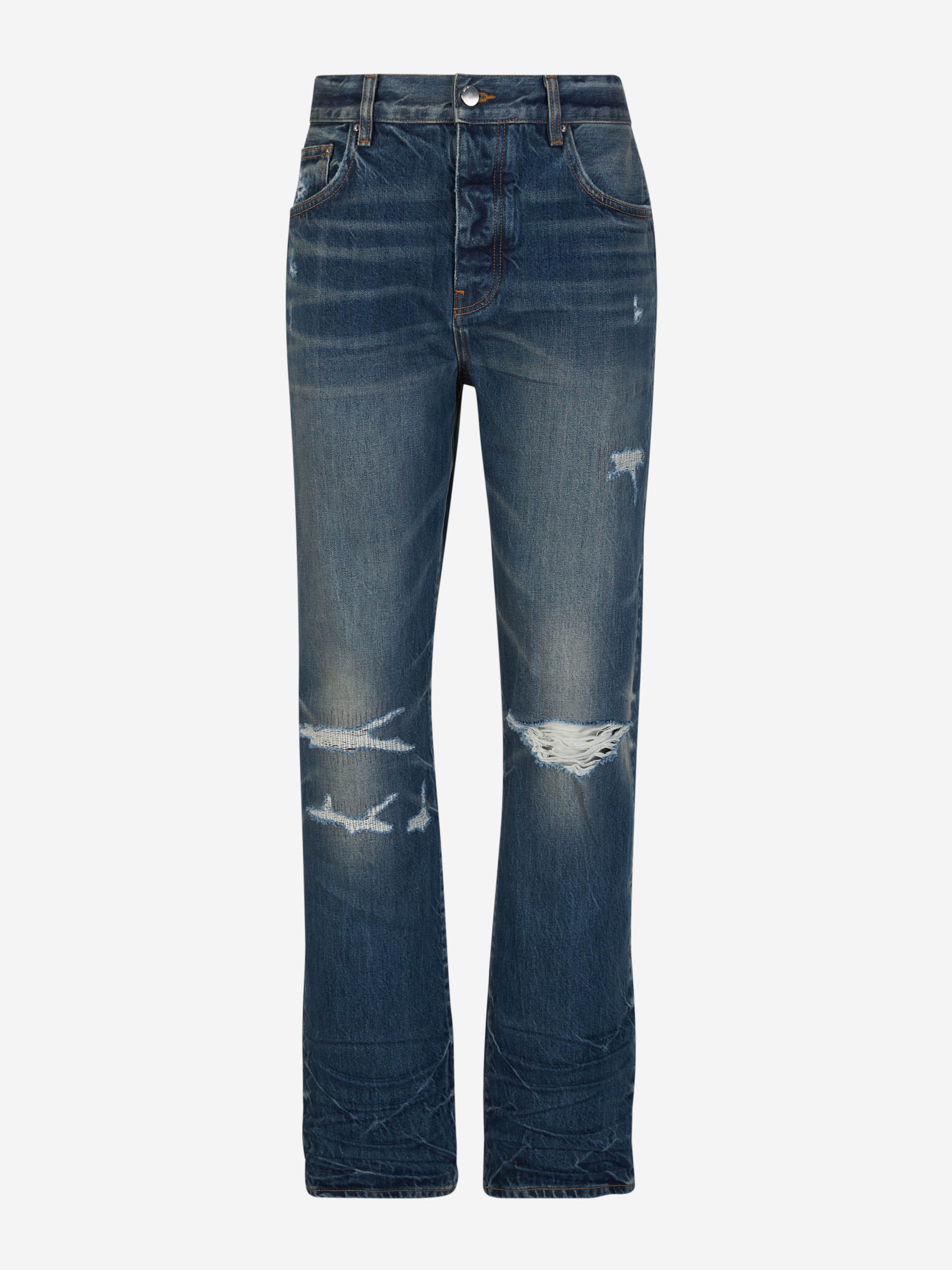 Outlet online Amiri Hombre Jeans Straight Desgastados color Azul Denim sku 522-002539 01 - Foto 1