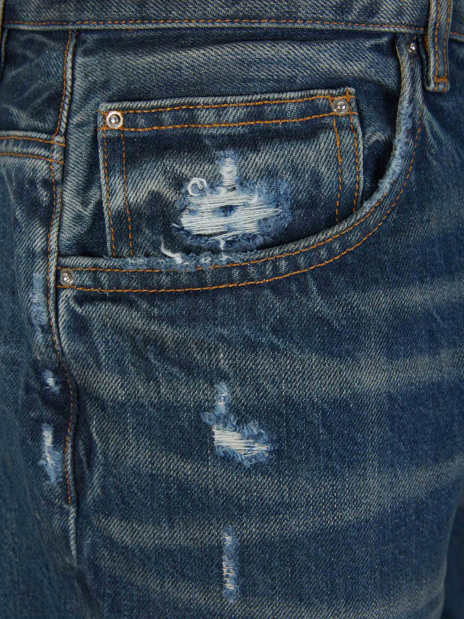 Outlet online Amiri Hombre Jeans Straight Desgastados color Azul Denim sku 522-002539 01 - Foto 3