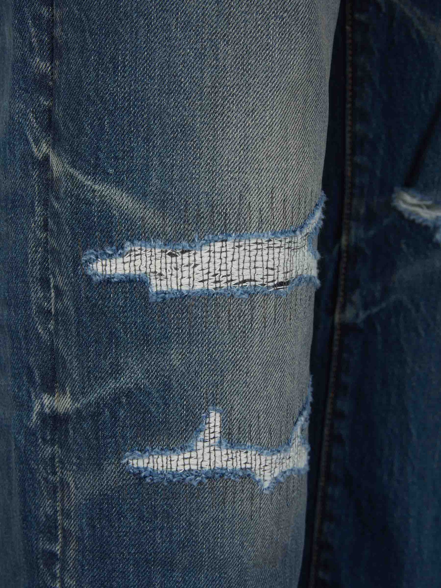 Outlet online Amiri Hombre Jeans Straight Desgastados color Azul Denim sku 522-002539 01 - Foto 4