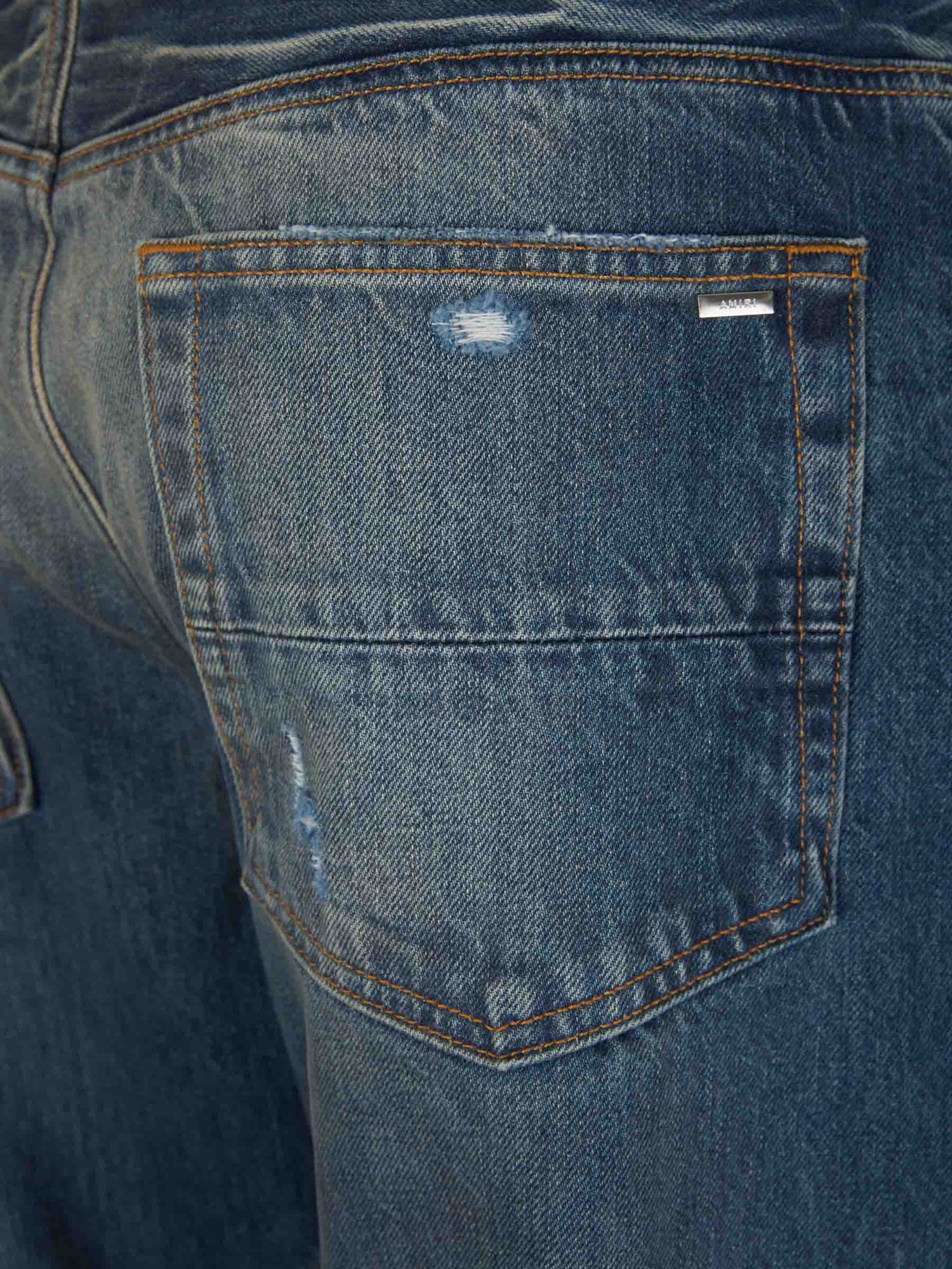 Outlet online Amiri Hombre Jeans Straight Desgastados color Azul Denim sku 522-002539 01 - Foto 5