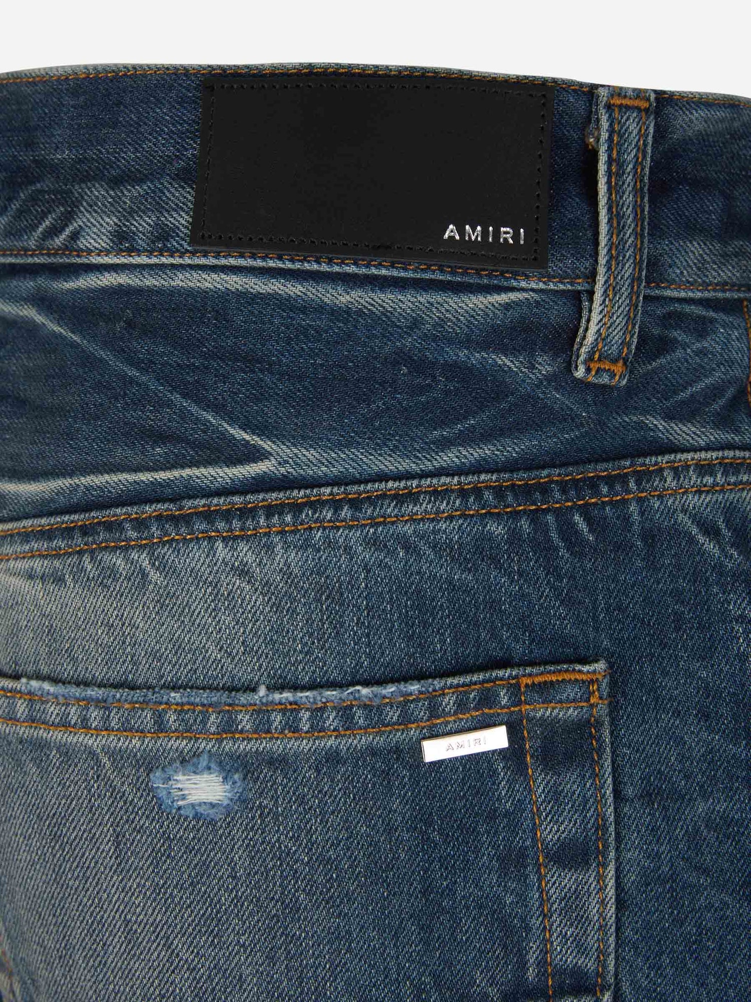 Outlet online Amiri Hombre Jeans Straight Desgastados color Azul Denim sku 522-002539 01 - Foto 6