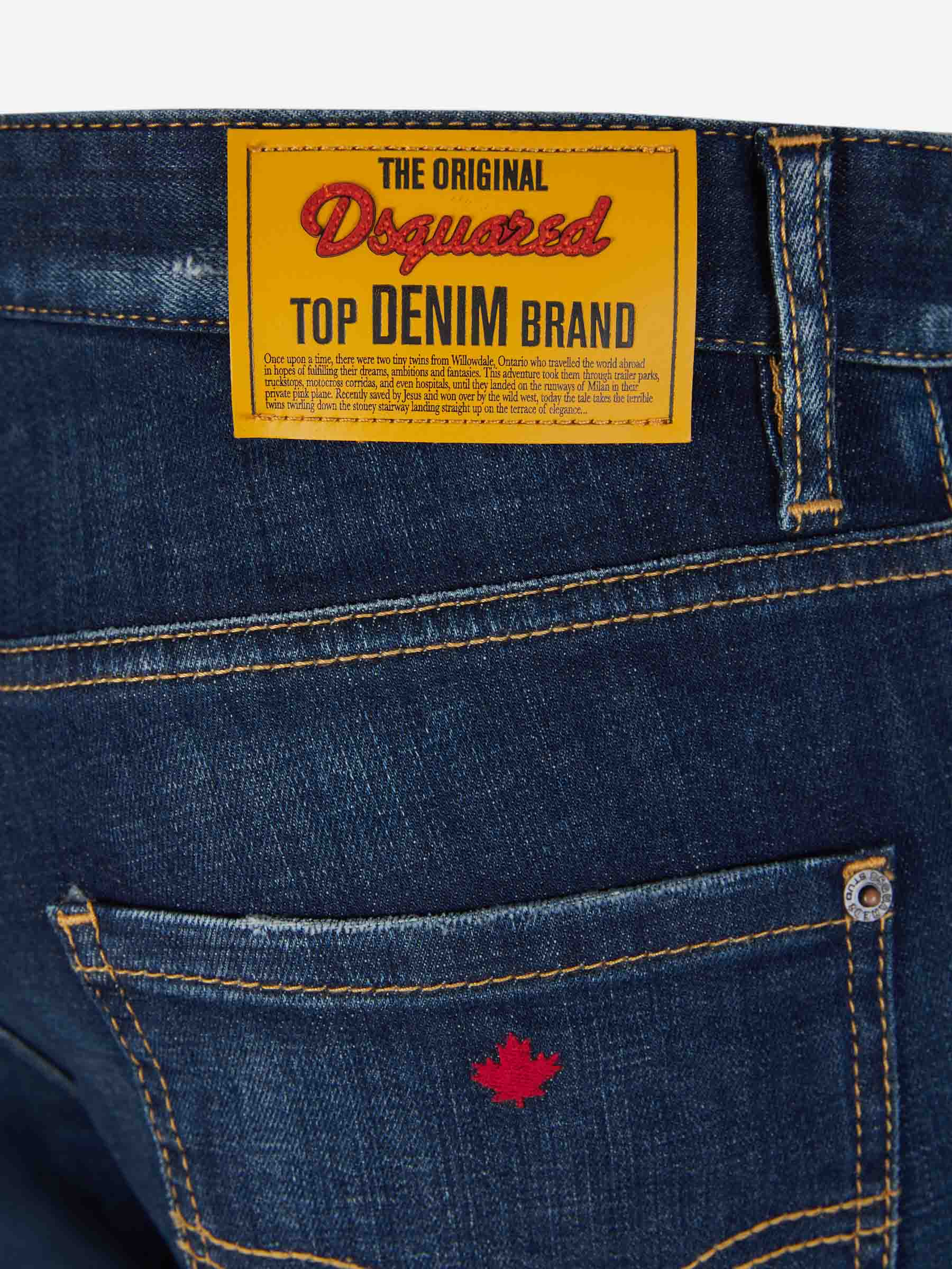 Outlet online Dsquared2 Hombre Jeans Skinny Algodón color Azul Denim sku 522-002566 01 - Foto 5
