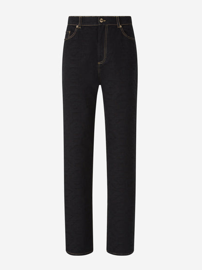 Outlet online Casablanca Hombre Jeans Wide Leg Jacquard color Azul Denim Oscuro sku 522-002675 01 - Foto 1