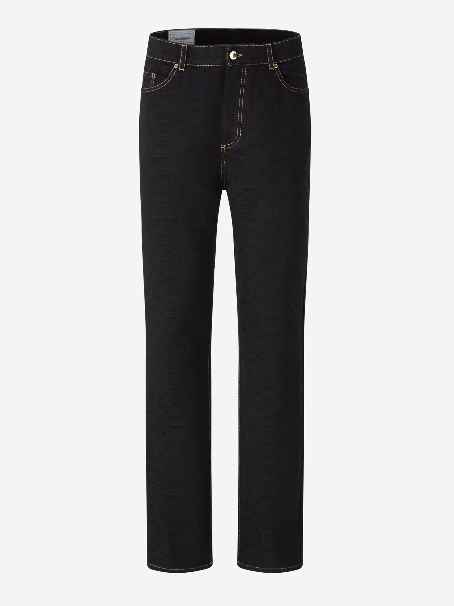 Outlet online Casablanca Hombre Jeans Wide Leg Jacquard color Azul Denim Oscuro sku 522-002675 01 - Foto 2