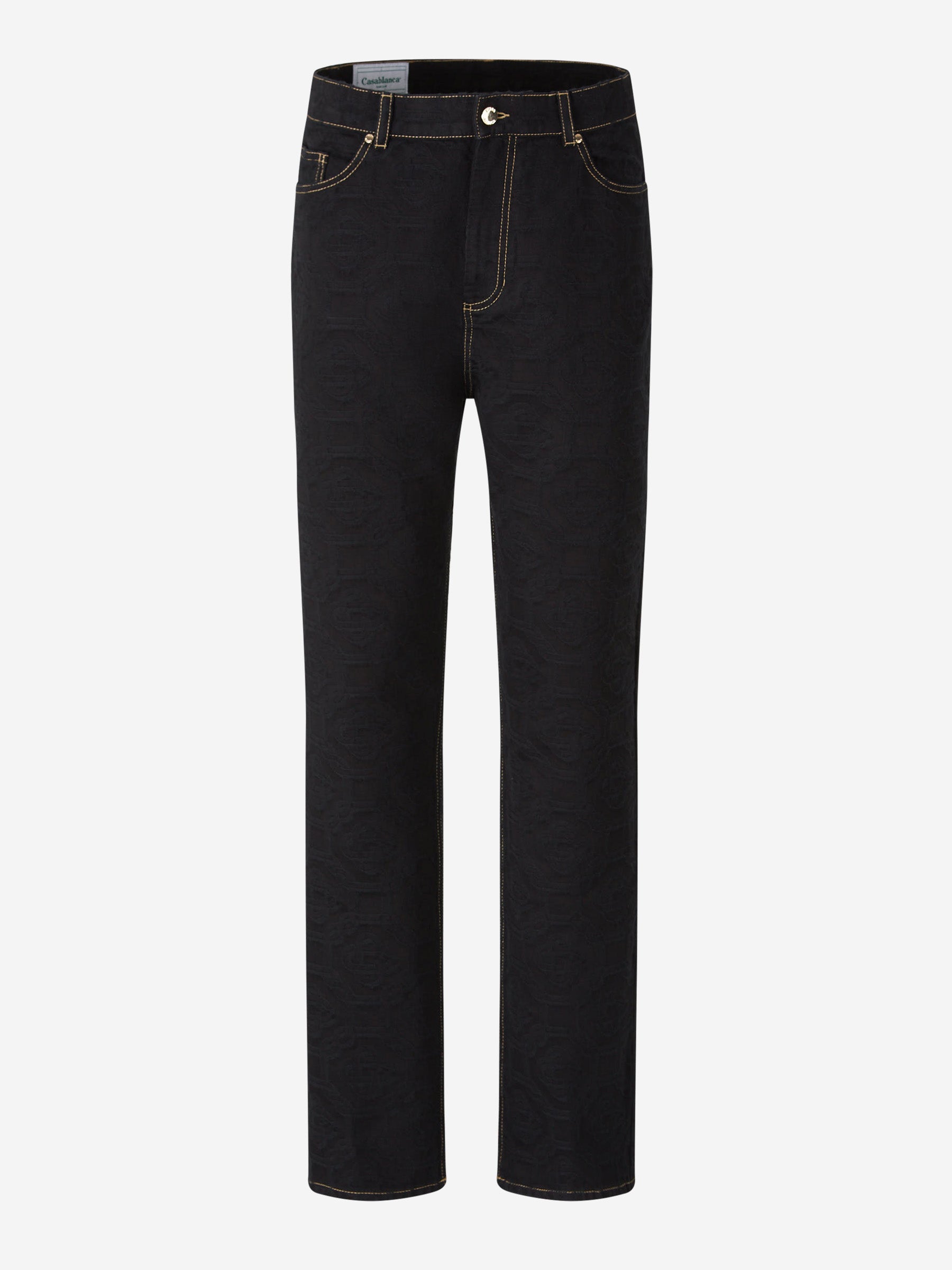 Outlet online Casablanca Hombre Jeans Wide Leg Jacquard color Azul Denim Oscuro sku 522-002675 01 - Foto 2