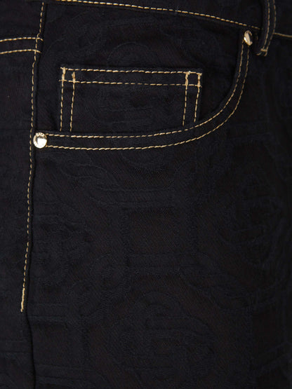 Outlet online Casablanca Hombre Jeans Wide Leg Jacquard color Azul Denim Oscuro sku 522-002675 01 - Foto 4