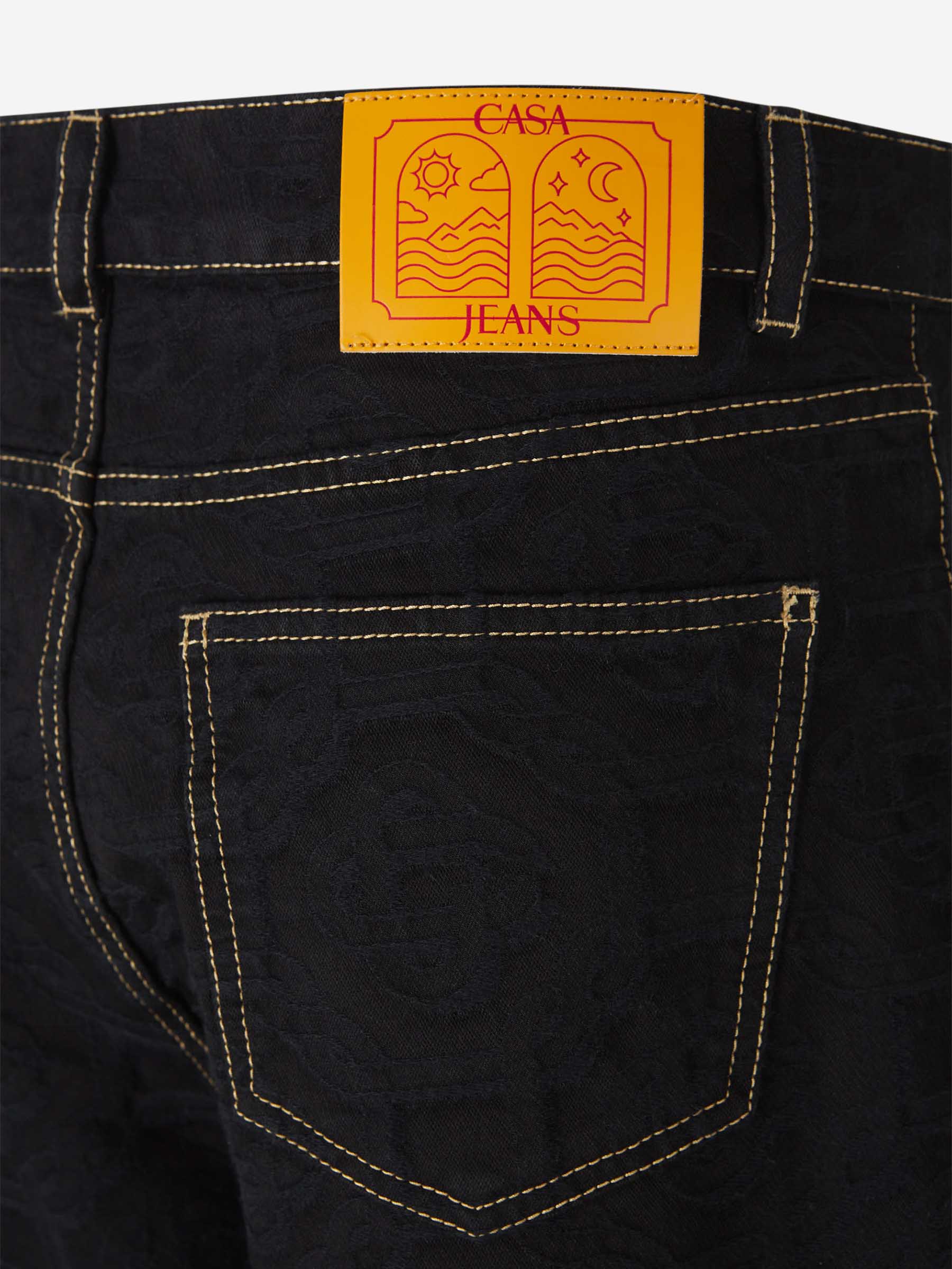 Outlet online Casablanca Hombre Jeans Wide Leg Jacquard color Azul Denim Oscuro sku 522-002675 01 - Foto 5