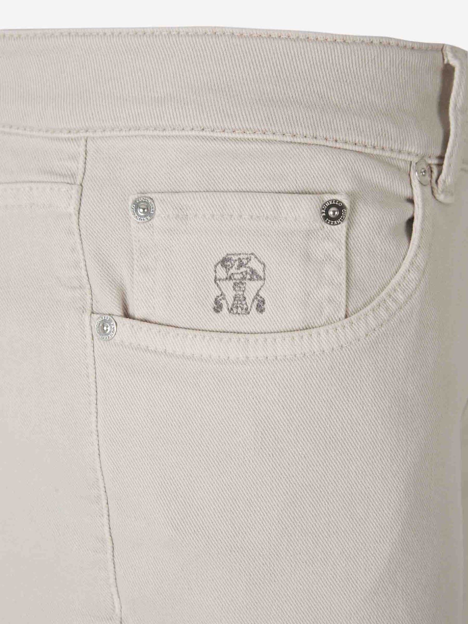Outlet online Brunello Cucinelli Hombre Jeans Straight Algodón color Beige sku 522-002722 01 - Foto 3