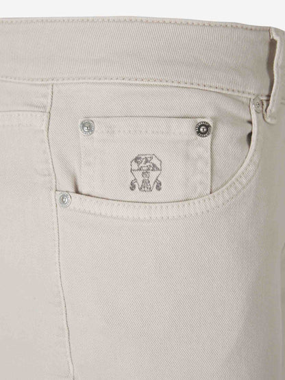 Outlet online Brunello Cucinelli Hombre Jeans Straight Algodón color Beige sku 522-002722 01 - Foto 3