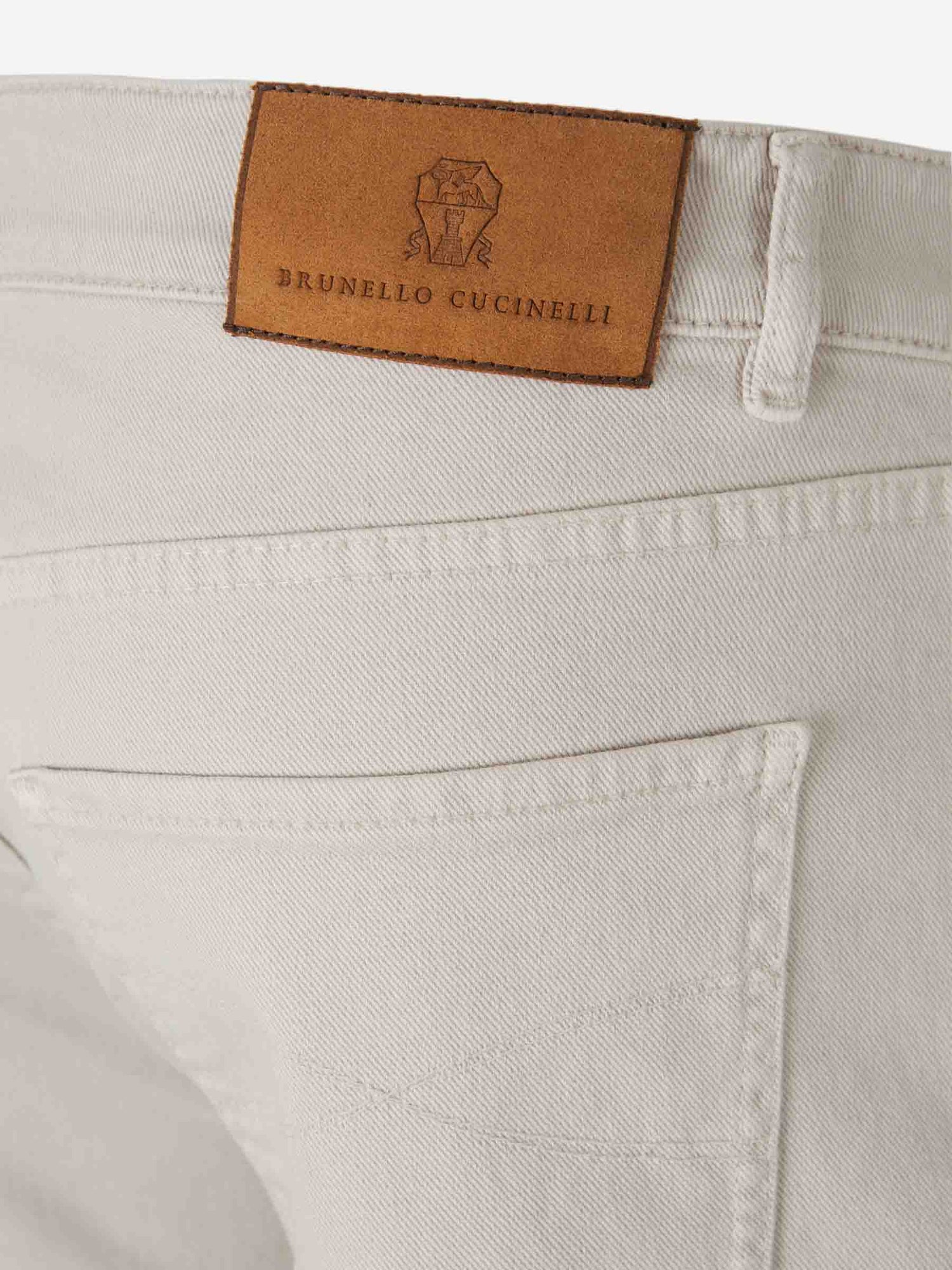 Outlet online Brunello Cucinelli Hombre Jeans Straight Algodón color Beige sku 522-002722 01 - Foto 4