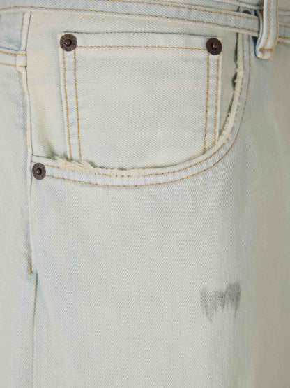 Outlet online Acne Studios Hombre Jeans Wide Leg 1991 color Azul Denim Claro sku 522-002736 01 - Foto 3