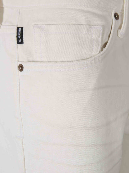 Outlet online Tom Ford Hombre Jeans Straight 5 Pocket color Blanco sku 522-002737 01 - Foto 3